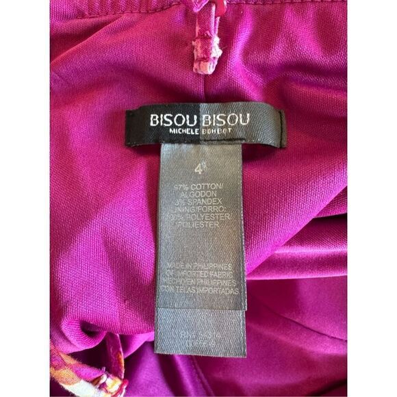 Bisou Bisou Michele Bohbot Pink Bodycon Cocktail Mini Dress Size 4 - Picture 6 of 7